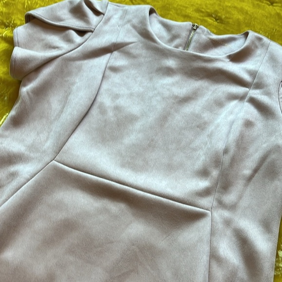 Calvin Klein Suede Like Blush Pink Dress with Sleeves NWOT - Picture 5 of 17